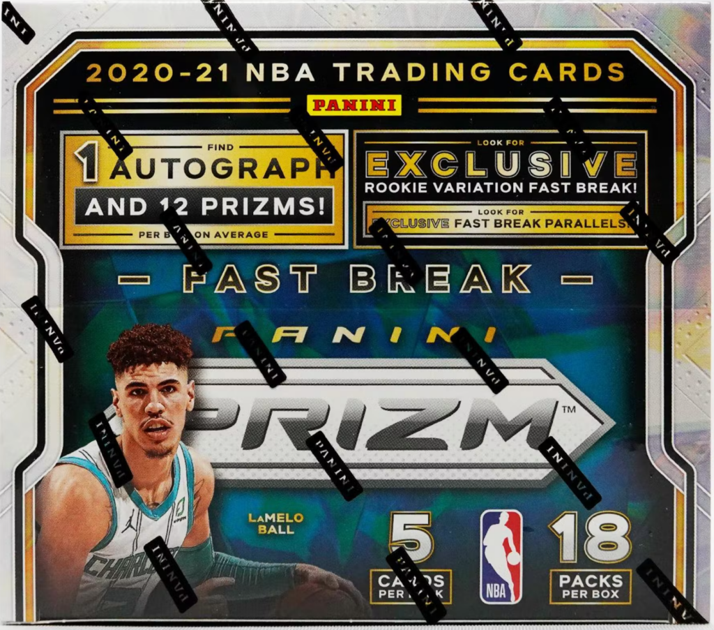 2020-2021 NBA Prizm Fast Break Hobby Box